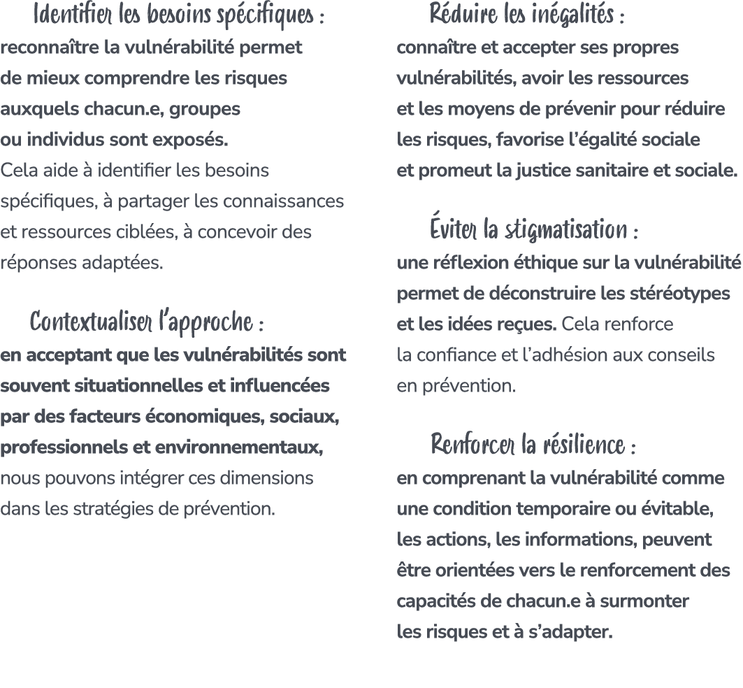 1. Identifier les besoins sp cifiques : reconna tre la vuln rabilit permet de mieux comprendre les risques auxquels ...