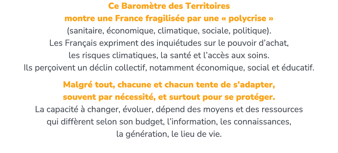 Ce Barom tre des Territoires montre une France fragilis e par une « polycrise » (sanitaire, conomique, climatique, s...